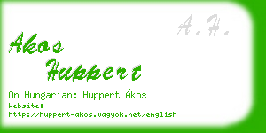 akos huppert business card