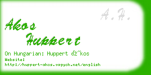 akos huppert business card